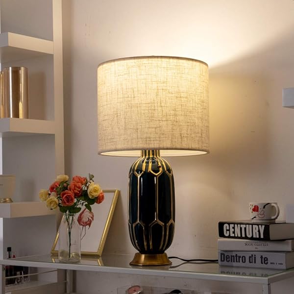 Wellmet Wellmet 16x16x12 Assembly Required Fabric Drum Lampshade for Table Bedside and Floor Lamps Classic Modern Style Spider Fitter Linen - View 5 of 9