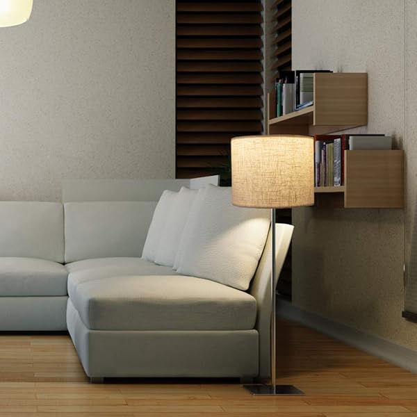 Wellmet Wellmet 14x14x11 Assembly Required Fabric Drum Lampshade for Table Bedside and Floor Lamps Classic Modern Style Spider Fitter Linen - View 6 of 9