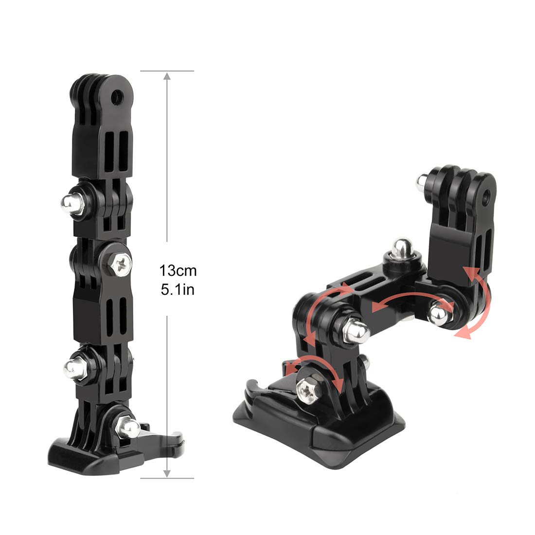 SOONSUN SOONSUN Motorcycle Helmet Chin Mount Kits for GoPro Hero 13 12 11 10 9 8 7 6 5 4 AKASO SJCAM Osmo Action Camera with Adhesive Pads - View 2 of 9