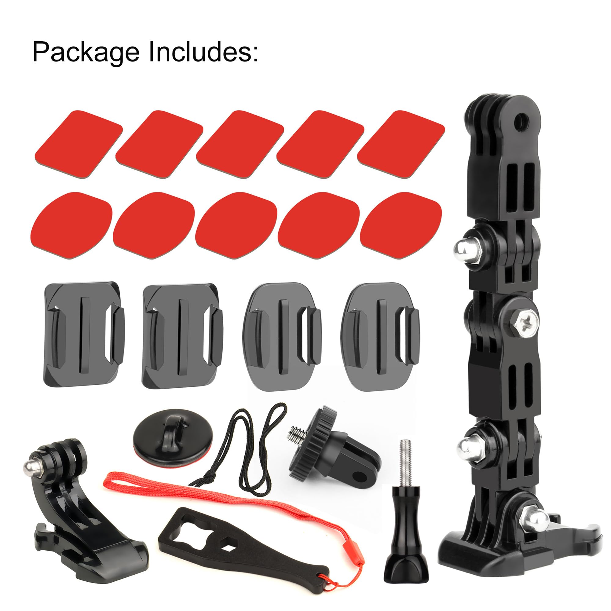 SOONSUN SOONSUN Motorcycle Helmet Chin Mount Kits for GoPro Hero 13 12 11 10 9 8 7 6 5 4 AKASO SJCAM Osmo Action Camera with Adhesive Pads - View 7 of 9