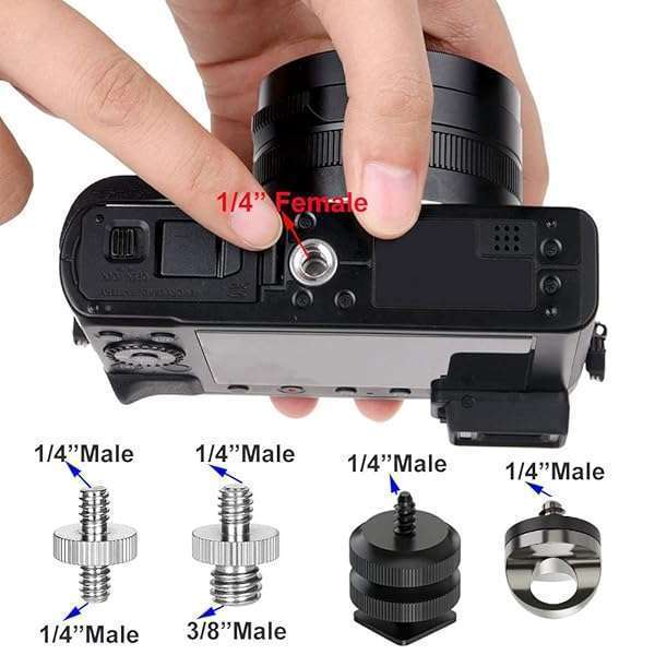 Homeet Homeet 26PCS Camera Screw Mount Set: 1/4 & 3/8 Inch Adapters for DSLR, Tripod, Flash & More - View 4 of 9