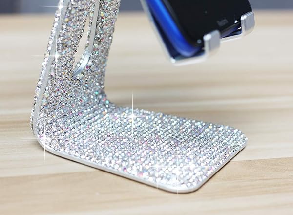 CARCHILE Adjustable Bling Rhinestone Phone Stand for Desk - Compatible with iPhone, iPad, Samsung | CARCHILE SZ - View 4 of 9