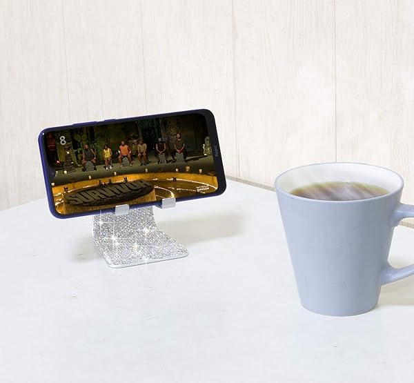CARCHILE Adjustable Bling Rhinestone Phone Stand for Desk - Compatible with iPhone, iPad, Samsung | CARCHILE SZ - View 5 of 9