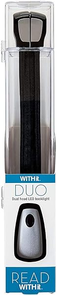 WITHit WITHit Clip On Duo Reading Light Black Dual Head LED Book Light Portable and Lightweight for Reduced Glare Reading - View 5 of 7