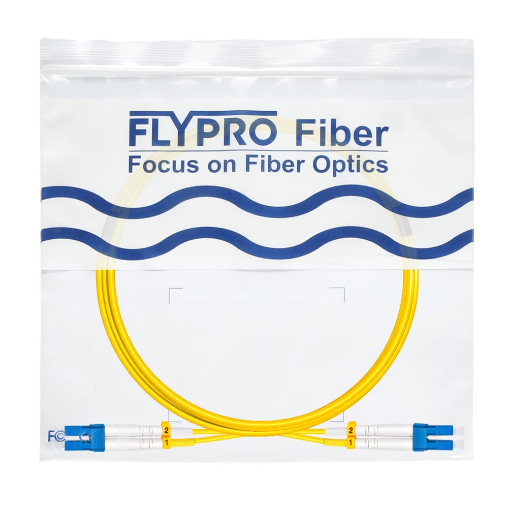 FLYPRO Fiber 4M OS2 LC to LC Patch Cable Single Mode Duplex 9/125um LSZH High Speed Fiber Optic Cord for 1G 10G Networks - View 7 of 7