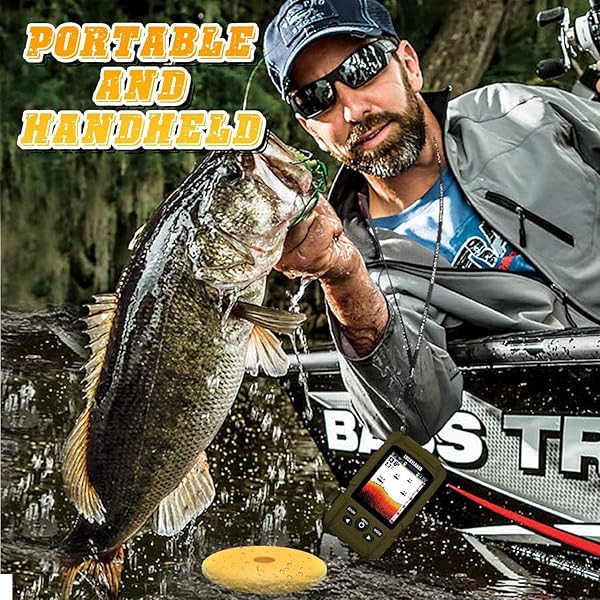 LUCKY LUCKY Waterproof Portable Fish Finder Handheld Depth Sonar Sensor for Ice Fishing Boat Kayak Sea Fishing Display - View 4 of 8