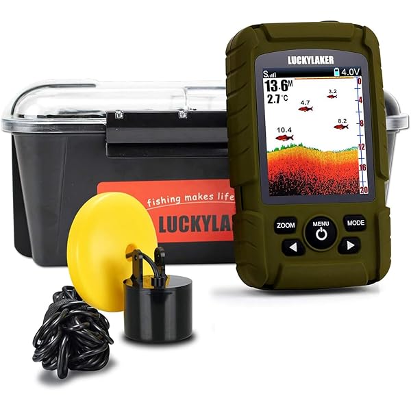 LUCKY LUCKY Waterproof Portable Fish Finder Handheld Depth Sonar Sensor for Ice Fishing Boat Kayak Sea Fishing Display