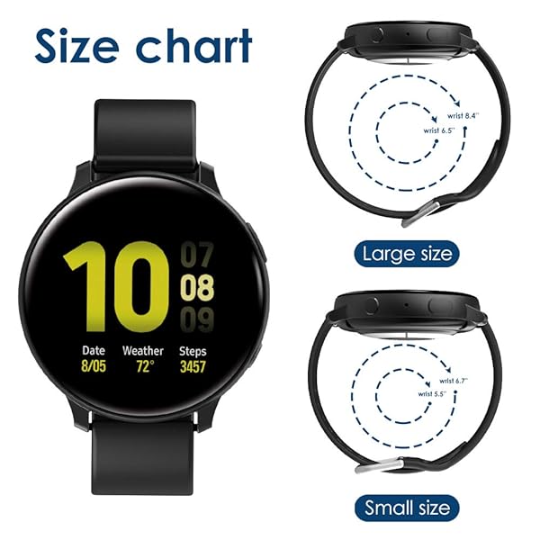 Simpeak Simpeak 11-Pack Sport Watch Bands for Samsung Galaxy Watch 7 6 5 4 40mm 44mm and Galaxy Watch Active 2 for Men and Women - View 2 of 6