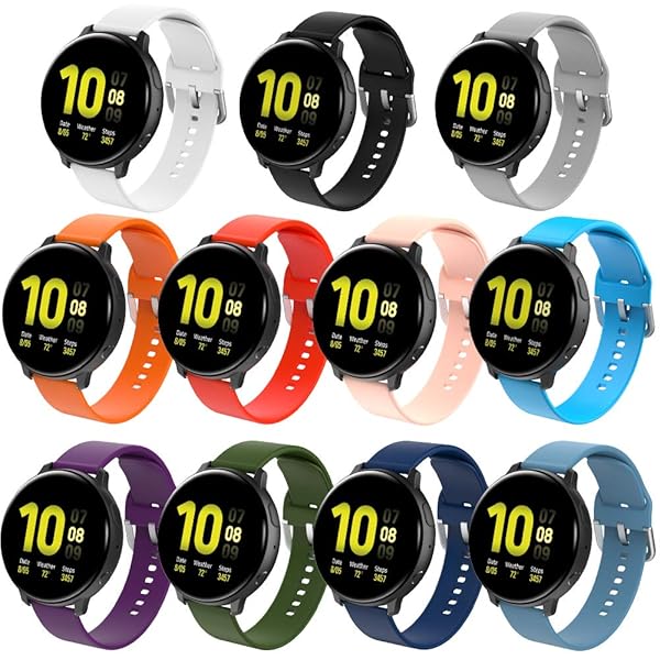 Simpeak 11-Pack Sport Watch Bands for Samsung Galaxy Watch 7 6 5 4 40mm 44mm and Galaxy Watch Active 2 for Men and Women