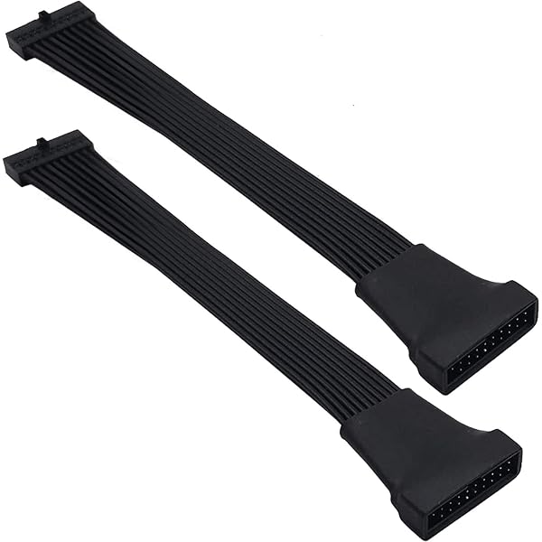 TeamProfitcom TeamProfitcom Small Mini USB 3.0 19/20 Pin Internal Low Profile Extension Header Adapter Cable for Motherboard 6 inches (2 Pack)