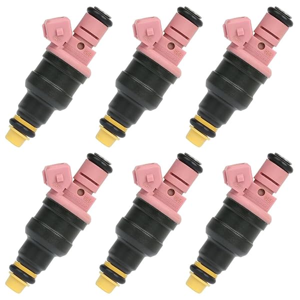ANGLEWIDE 6pcs ANGLEWIDE Fuel Injectors for Dodge B1500, B2500, Dakota, Durango & Ram 1500 (1997-1999) - High Performance Replacement