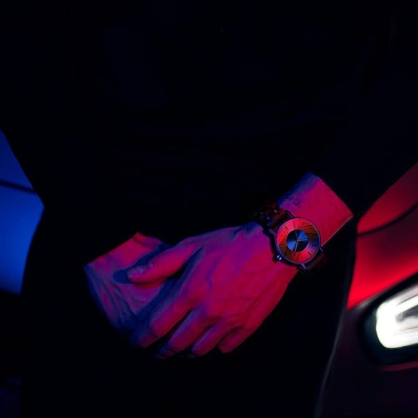 WASTIME WASTIME Wooden Watch for Men and Women Stylish Chronograph Military Casual Calendar Wood Watches B Blue - View 3 of 7