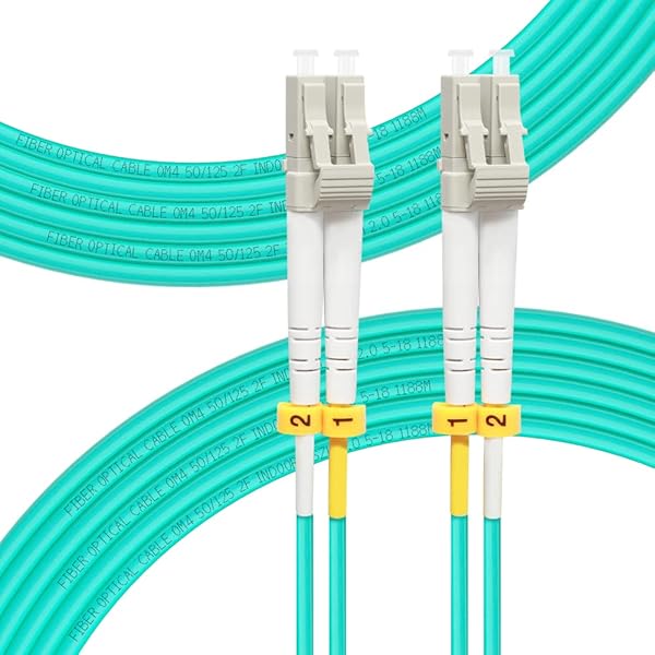 FLYPRO Fiber 8M OM4 LC to LC Patch Cable Duplex 50/125um Multimode Fiber Optic 40GB 100GB Length Options 0.2m to 100m