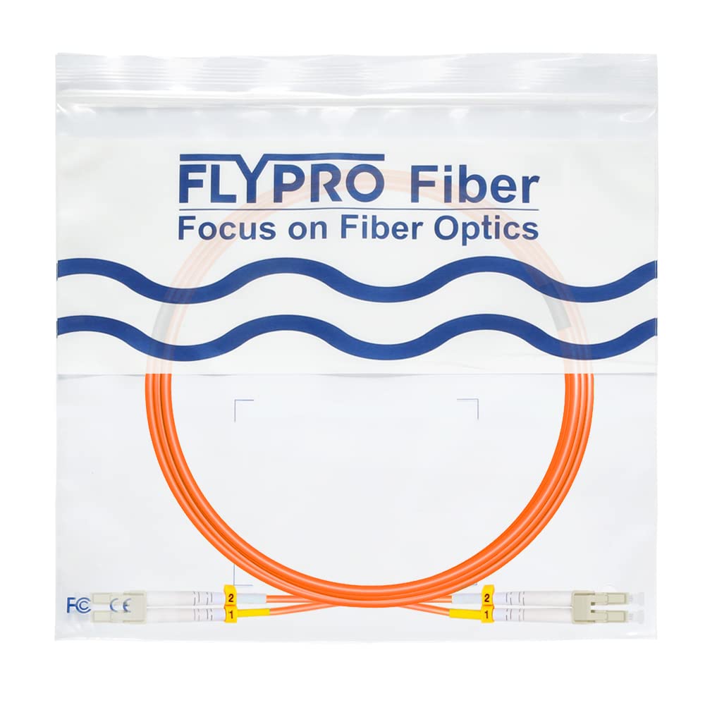 FLYPRO Fiber 10M OM1 LC to LC Patch Cable 1GB Duplex 62.5/125um Multimode Fiber Optic Cord LSZH 33ft Length Options Available - View 7 of 7