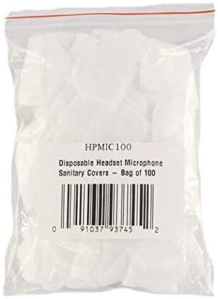 cakuuma Disposable Headset Microphone Sanitary Covers Bag of 100 for Hygiene and Protection - View 3 of 4