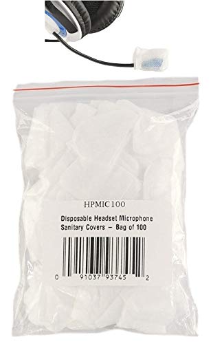 cakuuma Disposable Headset Microphone Sanitary Covers Bag of 100 for Hygiene and Protection - View 2 of 4