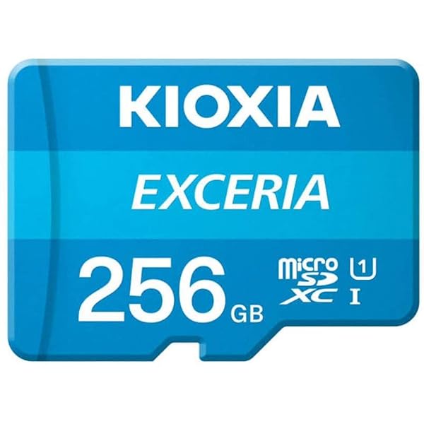 KIOXIA KIOXIA EXCERIA 256GB microSD Memory Card Class 10 Up to 100 MBs Read Speed Blue