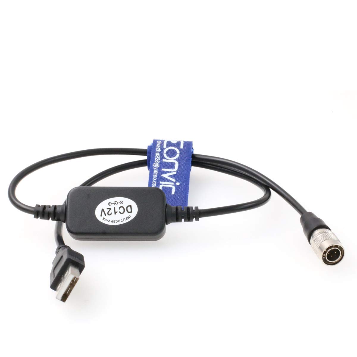 Eonvic Eonvic 12v Regulated 4pin Male Hirose to USB Power Cable for Zoom F4 F8 F8N Sound Devices 644 688 Recorders MacBook Air M1 - View 2 of 3