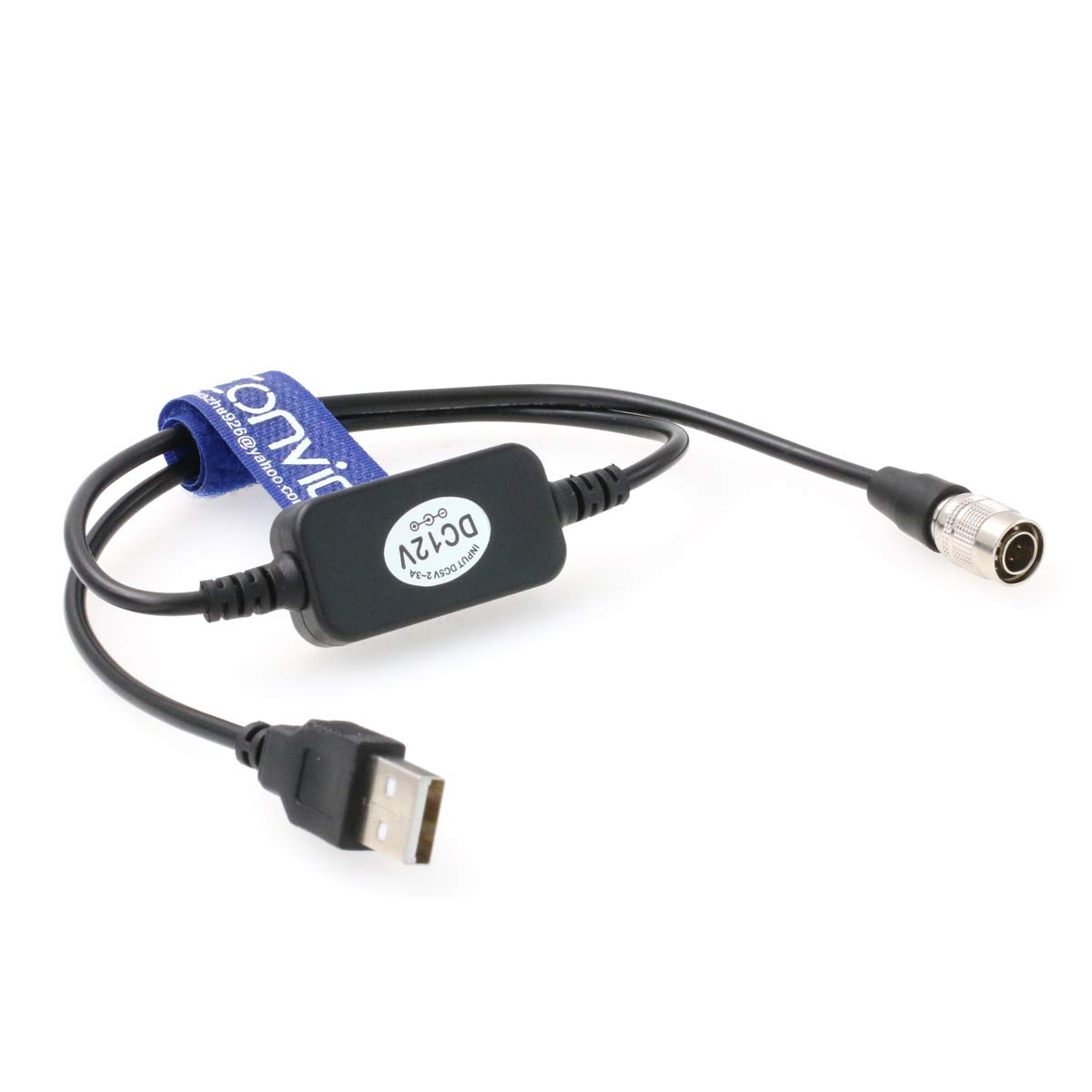 Eonvic 12v Regulated 4pin Male Hirose to USB Power Cable for Zoom F4 F8 F8N Sound Devices 644 688 Recorders MacBook Air M1