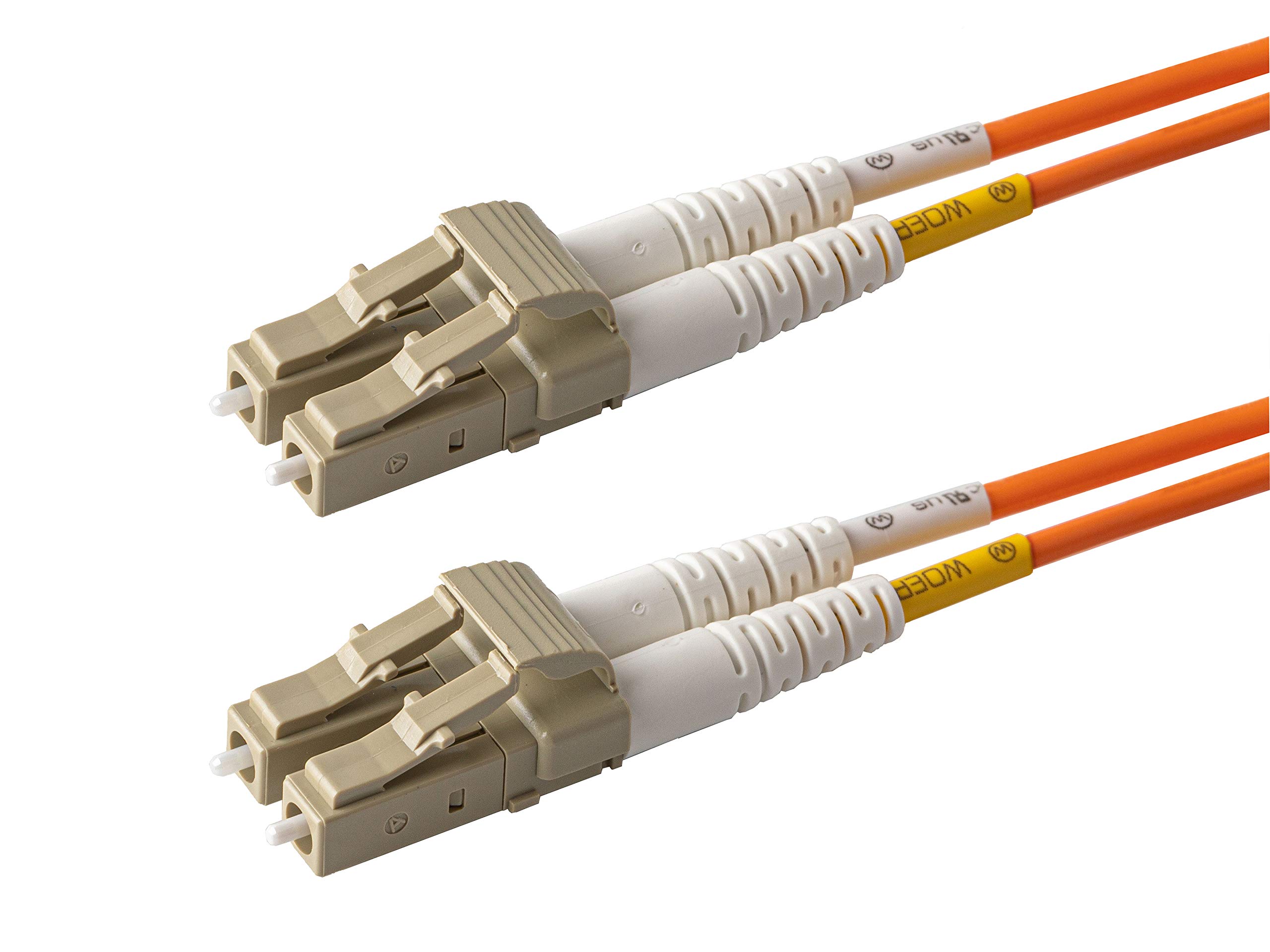 SpeedyFiberTX SpeedyFiberTX 20 Meter Multimode OM1 62.5/125 Fiber Optic Patch Cable Duplex LC to LC Orange OFNR PVC Jacket