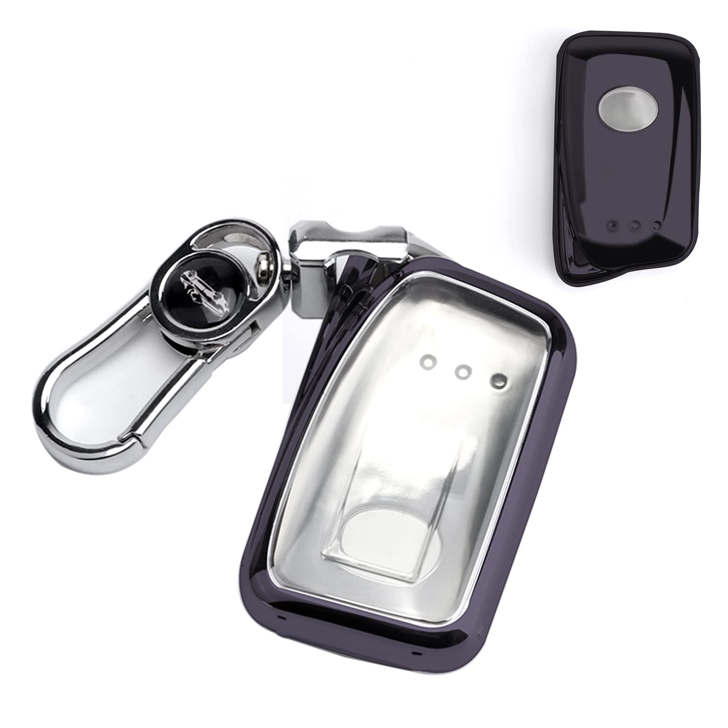 K LAKEY Key Fob Cover for Lexus 2013-Up RX ES GS LS NX RS GX LX RC LC Soft TPU Case Keyless Shell Protector Black - View 3 of 7