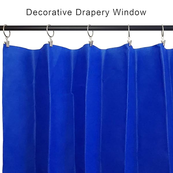 AMZSEVEN AMZSEVEN 40 Pack Curtain Rings with Clips Matte Silver Drapery Rings 1.26 Inch Interior Diameter Fits 1 Inch Curtain Rod - View 4 of 7