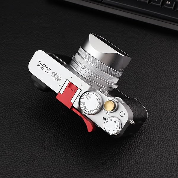 Haoge Haoge LH-X54W Square Metal Lens Hood & 49mm Adapter for Fujifilm X100VI/X100V - Silver - View 5 of 10