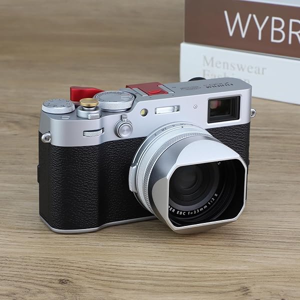 Haoge Haoge LH-X54W Square Metal Lens Hood & 49mm Adapter for Fujifilm X100VI/X100V - Silver - View 6 of 10