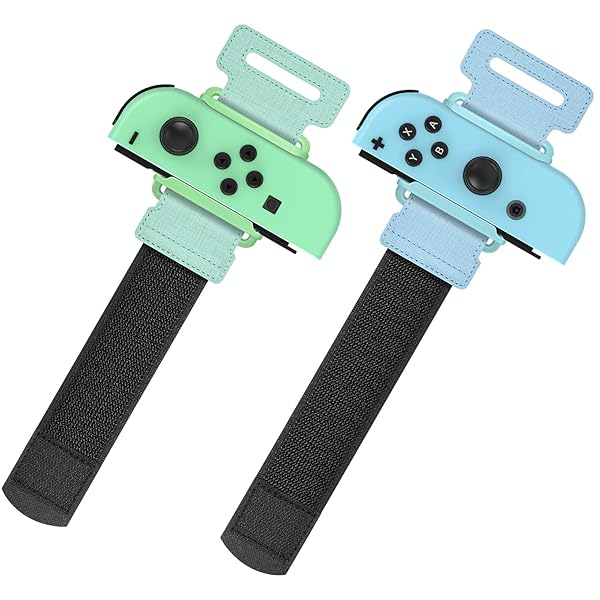 YUANHOT YUANHOT Adjustable Wrist Bands for Nintendo Switch Just Dance 2025 2024 2023 2022 Zumba 2 Pack Green Blue for Kids and Adults