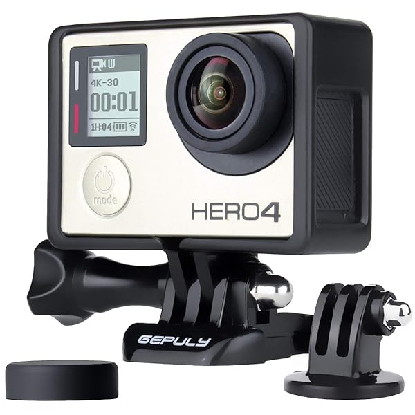 GEPULY GEPULY Frame Mount Protective Housing Case with Bracket and Lens Cap for GoPro Hero 3 Hero 3 Plus Hero 4 Black Silver Cameras - View 2 of 9