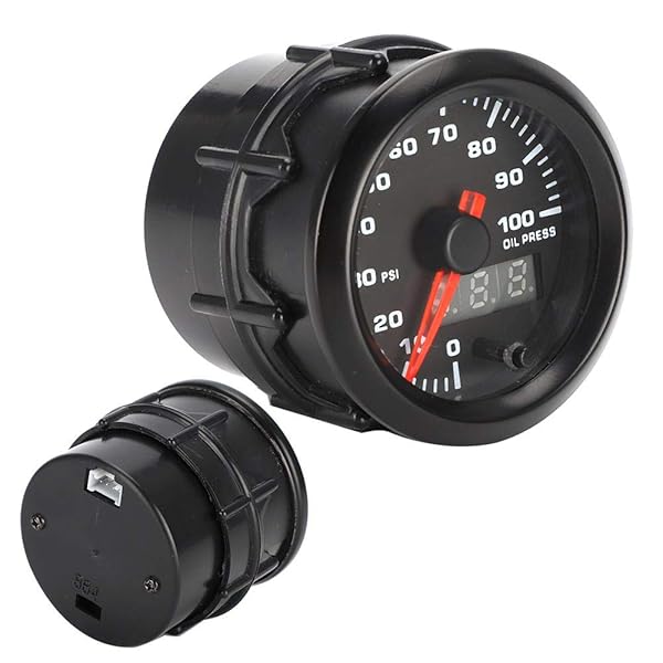 Aramox Oil Pressure Gauge 2inch 52mm Car Oil Pressure Meter with 7 Colors Digital LED Display and Sensor - View 4 of 9