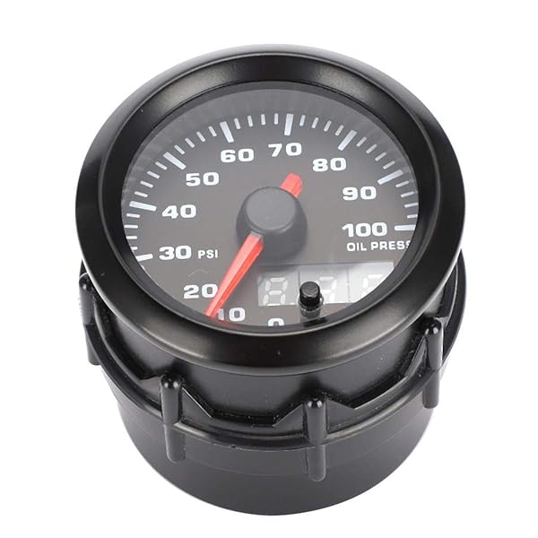 Aramox Oil Pressure Gauge 2inch 52mm Car Oil Pressure Meter with 7 Colors Digital LED Display and Sensor - View 5 of 9