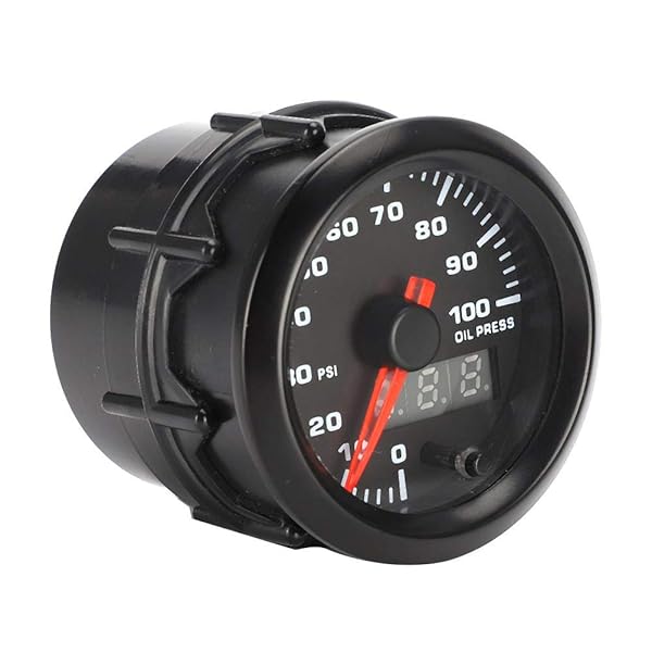 Aramox Oil Pressure Gauge 2inch 52mm Car Oil Pressure Meter with 7 Colors Digital LED Display and Sensor - View 6 of 9