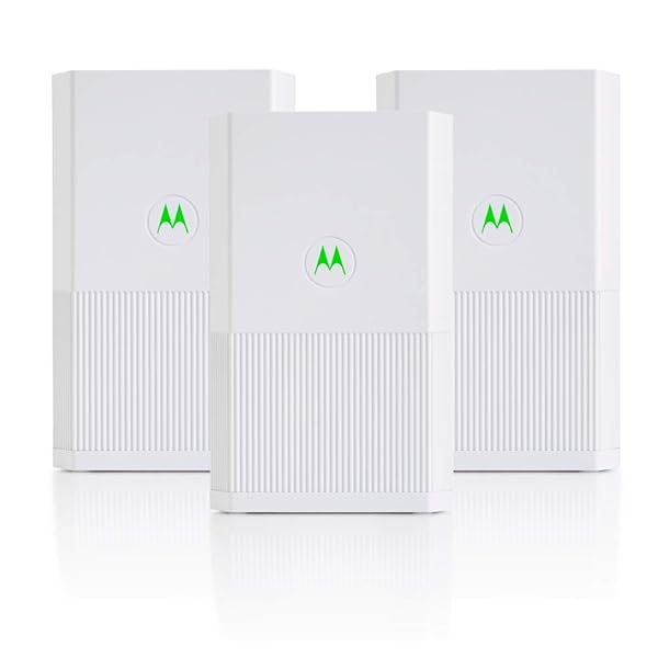 Motorola MH7023 WiFi Mesh System 3-Pack: Easy Setup, AC2200 Speed, Parental Controls & Coverage Up to 5000 sq ft