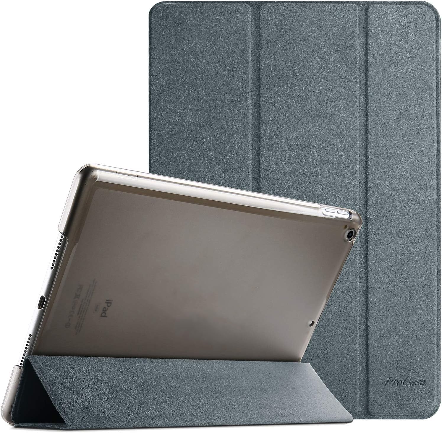 ProCase iPad 9th 8th 7th Generation Case 10.2 Inch Matte Grey Cover for 2021 2020 2019 Models