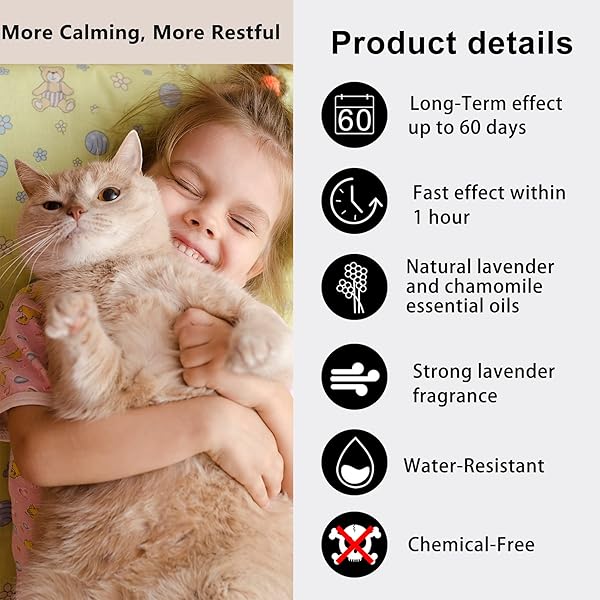 Wustentre Wustentre Adjustable Anxiety Collar 3 Pack for Cats and Kittens with Calming Pheromones Stress Reliever Relaxing Comfortable Violet - View 4 of 7