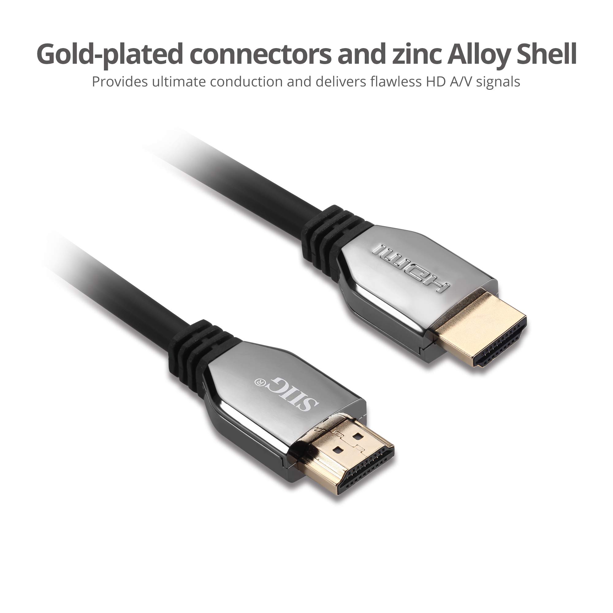 SIIG 8K Ultra High Speed HDMI Cable 10ft HDMI 2.1 48Gbps Dynamic HDR for PS5 Xbox Series X RTX 3XXX RX 6XXX Apple TV and More - View 3 of 8