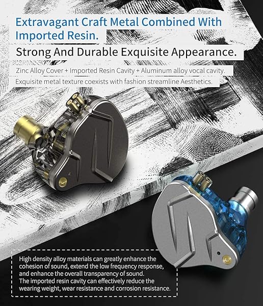 CCA KZ ZSN Pro Dual Drivers HiFi Power Bass Earbuds High Clarity Sound Wired Earphones for Audiophile Musicians with Detachable Cable - View 6 of 10