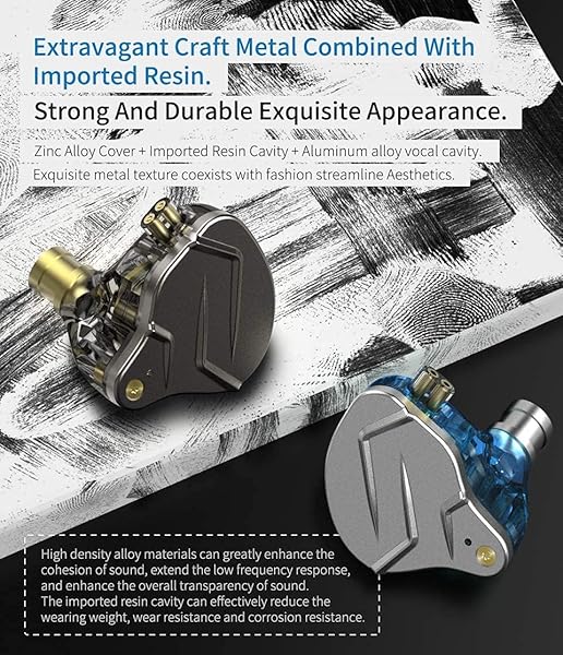 CCA KZ ZSN Pro Dual Drivers HiFi Power Bass Earbuds High Clarity Sound Wired Earphones for Audiophile Musicians with Detachable Cable - View 8 of 9