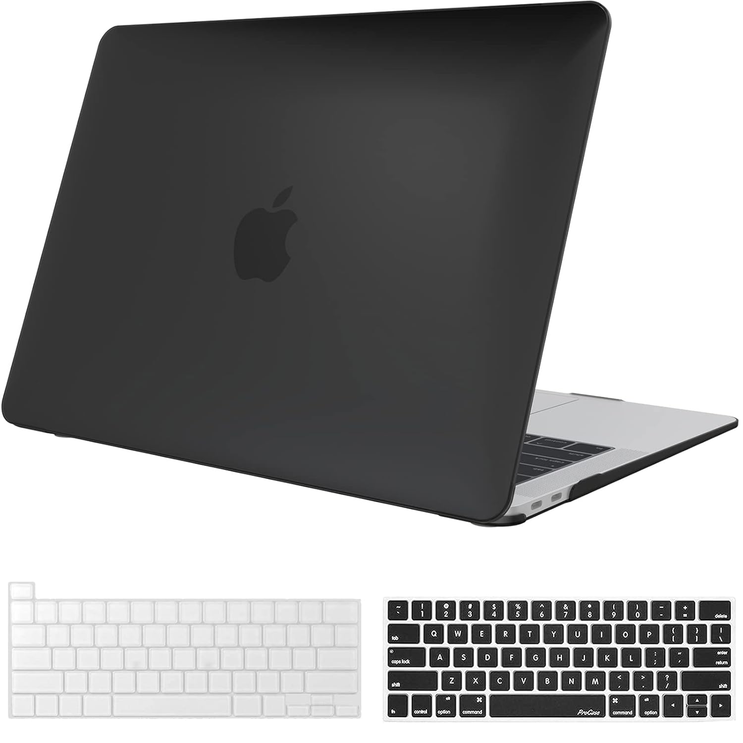 ProCase MacBook Pro 13 Case Hard Shell Cover and Keyboard Skin for 2016 to 2019 Models A2159 A1989 A1706 A1708 Black