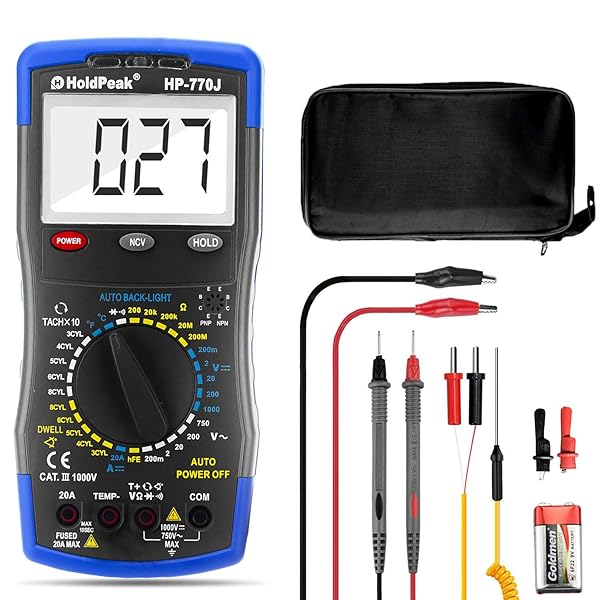 AOPUTTRIVER HP-770J Digital Multimeter: Ultimate Automotive Engine Analyzer with NCV, Voltage, Current, Resistance, Temp & RPM Features