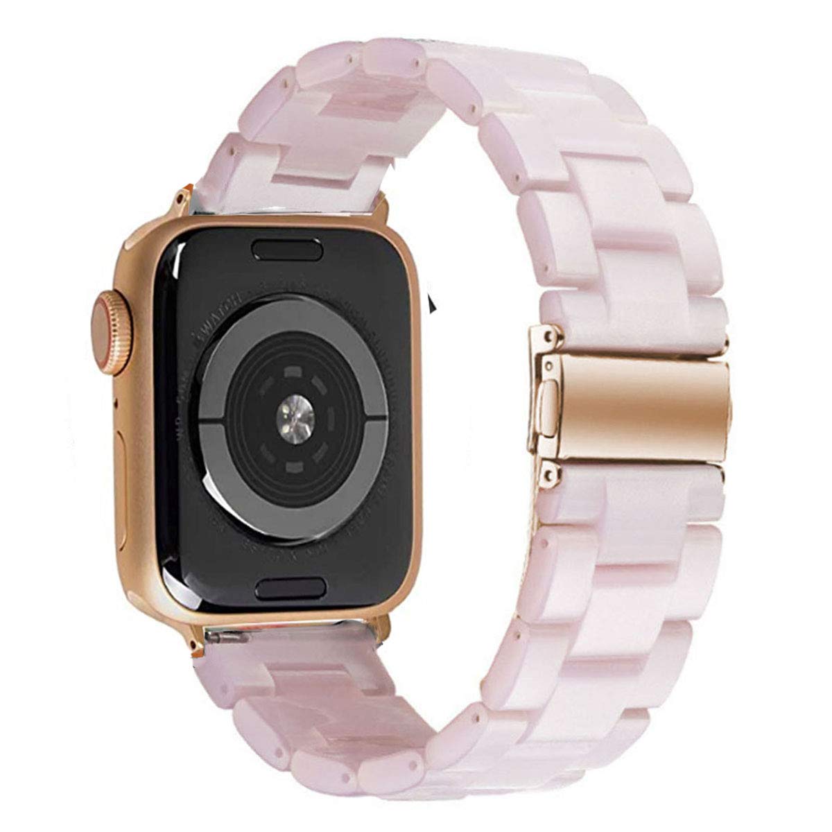 SPINYE SPINYE Colorful Resin Band for iWatch 42mm 44mm 45mm 49mm Compatible with Apple Watch Series 9 8 Ultra 7 SE 6 5 4 3 for Women and Men Pink - View 2 of 9