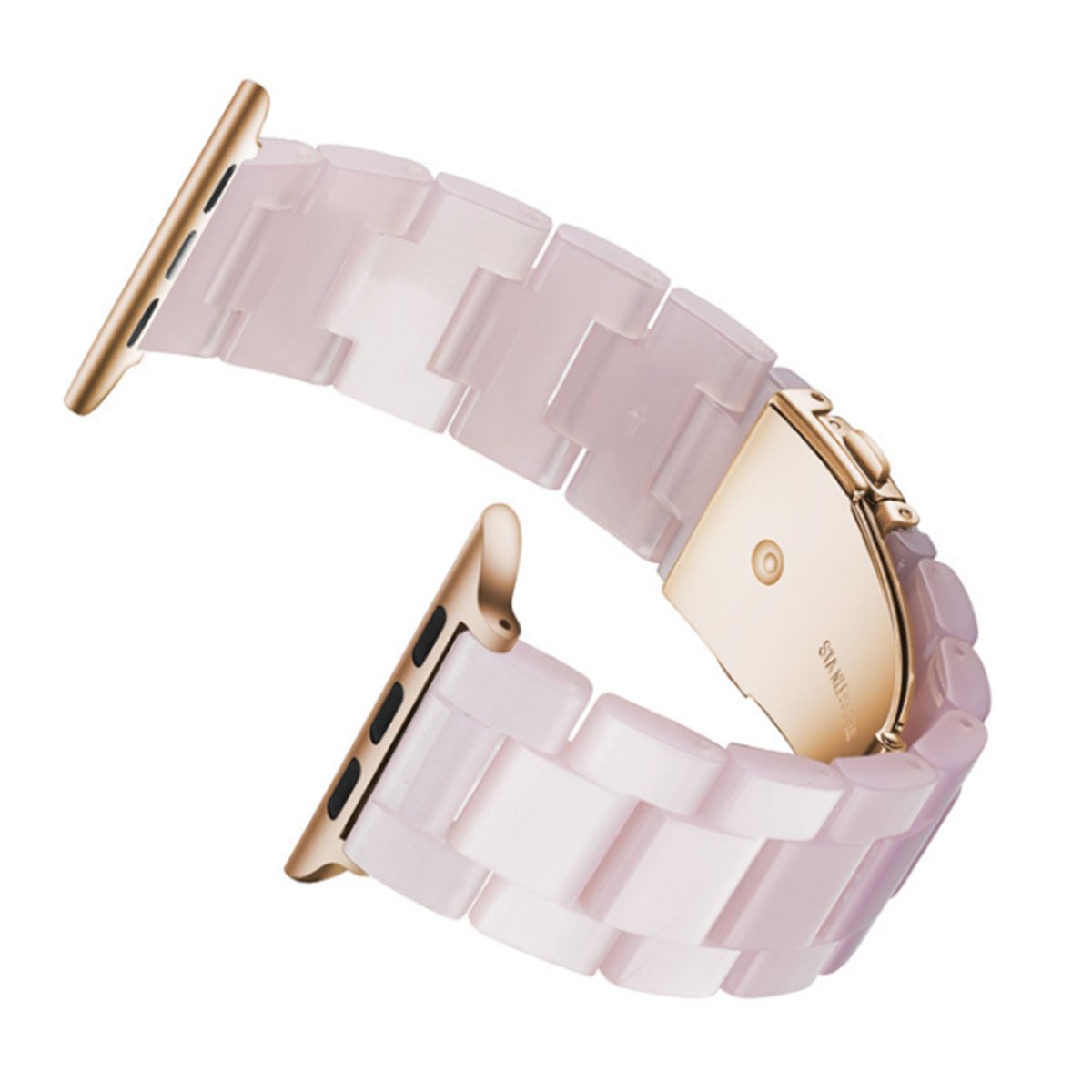 SPINYE SPINYE Colorful Resin Band for iWatch 42mm 44mm 45mm 49mm Compatible with Apple Watch Series 9 8 Ultra 7 SE 6 5 4 3 for Women and Men Pink - View 3 of 9