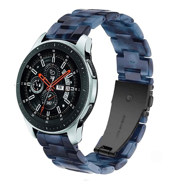 SPINYE Colorful Resin Watch Bands for Samsung Galaxy Watch 46mm Huawei Watch GT5 GT4 GT3 GT2 22mm Navy Strap for Men and Women