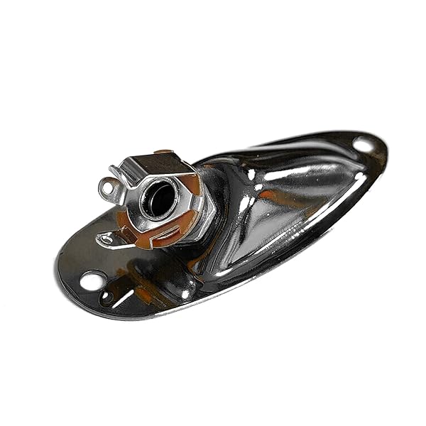 SAPHUE SAPHUE 1/4 Inch Guitar Input Jack Socket Plate for Fender Stratocaster Electric Guitar Replacement Parts Black - View 7 of 7