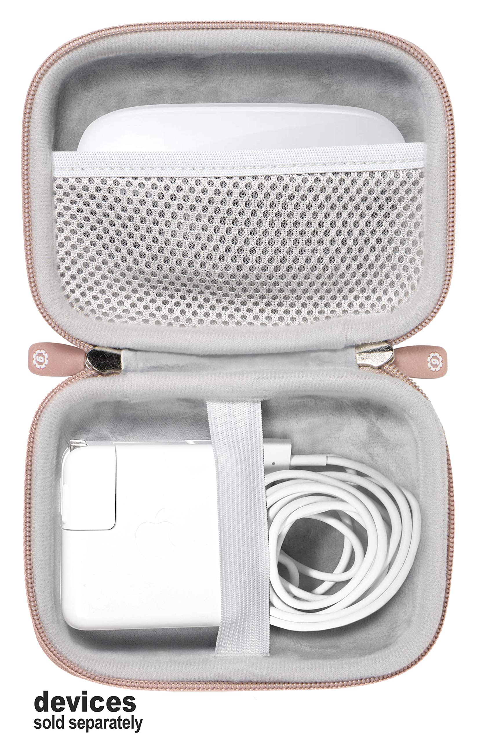 GETGEAR Rose Gold Case for MacBook Magsafe Charger Magic Mouse Lightning Hub USB Hub Card Reader All in One Carrying Solution - View 3 of 5