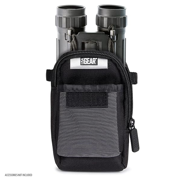 USA Gear USA GEAR Small Binocular Case - Compact, Weather-Resistant, Fits POLDR, Aurosports & More - Includes Shoulder Strap & Belt Loop - View 5 of 11
