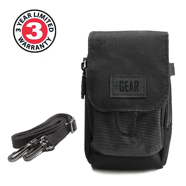 USA Gear USA GEAR Small Binocular Case - Compact, Weather-Resistant, Fits POLDR, Aurosports & More - Includes Shoulder Strap & Belt Loop - View 11 of 11