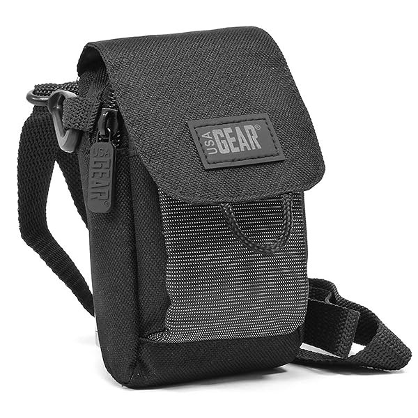 USA Gear USA GEAR Small Binocular Case - Compact, Weather-Resistant, Fits POLDR, Aurosports & More - Includes Shoulder Strap & Belt Loop - View 3 of 11