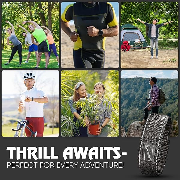 STUNNING SELECTION Alpine Sporty Padded Nylon Fabric Watch Band 20mm Black Black Durable and Stylish Replacement Strap for Watches - View 7 of 9